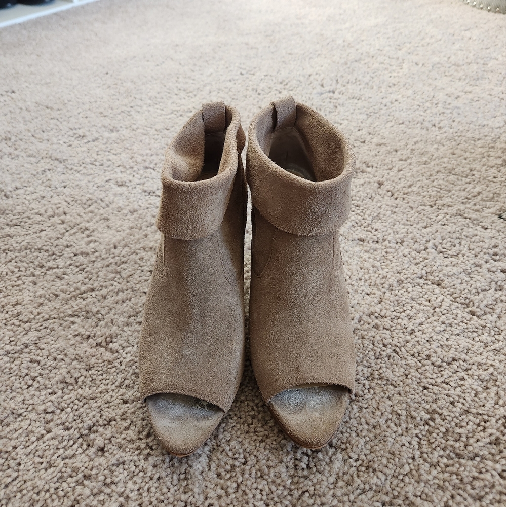 Peep toe booties